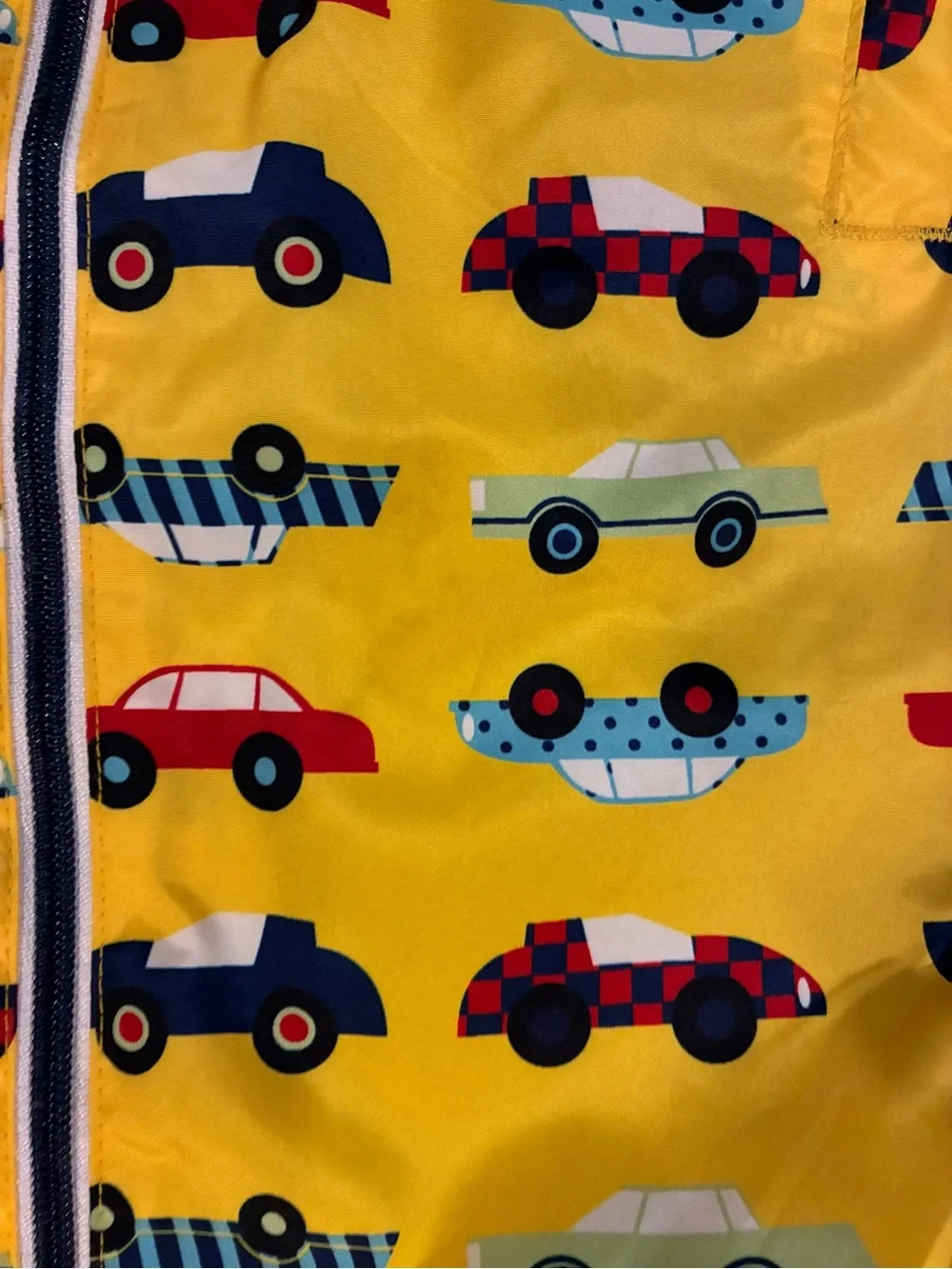 Kids Yellow Hooded Car-Print Jacket Ixtreme
